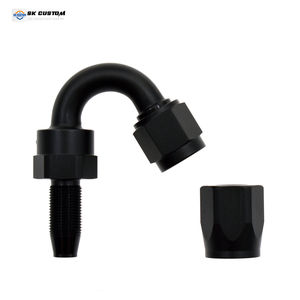 צינור שמן צינור דלק סיום מתאים ערכת התאמת סגסוגת מזויפים an4/6/8/10/12/16/20 ישר ממשק מתאם 45 °/90 °/120 °/150 °/180 ° שחור - Product Image 3