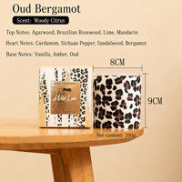 Bougie parfumée moderne en cire de soja, motif léopard, luxe, 200g, type tealight