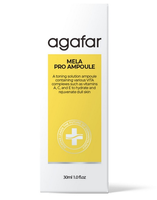 Ampoule Agafar Mela Pro (30 ml) - Liquide hydratant pour le visage anti-rides, anti-âge, éclaircissant, réparateur de la barrière cutanée, resserre les pores