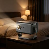 Projecteur flexible LCD LED HD 400 ANSI Lumens avec moteur optique scellé haute luminosité Android pour entreprise, home cinéma et éducation