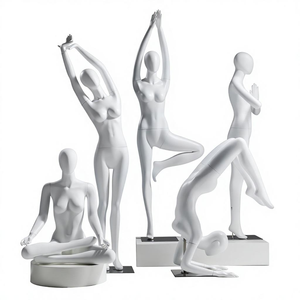 Maniquí de Yoga de Medio Cuerpo con Cabeza, Texturizado en Fibra de Vidrio de Alta Calidad, para Exhibición de Joyería para Niñas y Adultas - Product Image 5