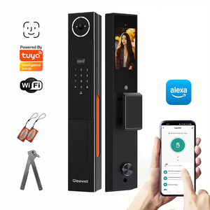 Cerradura Inteligente de Aleación de Aluminio con Huella Dactilar, Reconocimiento Facial, Control por Aplicación, Tarjeta, <span class=keywords><strong>Contraseña</strong></span>, Desbloqueo <span class=keywords><strong>WiFi</strong></span> Tuya - Product Image 1