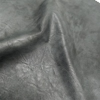 Cuir PU à texture bicolore en stock en usine Cuir PU à support en rayonne pour vêtements
