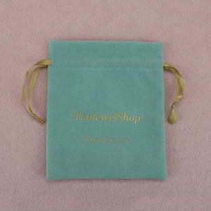 Luxury Fine Jewelry <b>Gift</b> Pouches With Custom Made Logo Large Suede Velvet Drawstring Dust Bag for Jewelry Packaging - Product Image 5