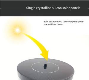 IP65 सौर स्टेनलेस स्टील फाउंटेन बर्ड स्नान का नेतृत्व प्रकाश स्रोत फ्लोटिंग गार्डन अंडरवाटर थीम पार्क - Product Image 4