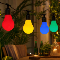 Ampoule LED colorée à boîtier lisse, vert, bleu, jaune, rouge, 9W, E27, DOB, RA80, AC165-265V, lampe décorative