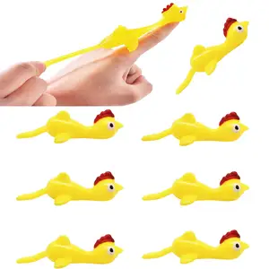 Drôle TPR Volant Poulet Catapulte Volant Doigts Extensible Drôle Jouets Extensibles pour Enfants Nouveauté Cadeaux pour Enfants