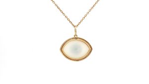 Collar de Lujo en Oro Amarillo de 18k con Cabujón de Ópalo y Cianita, Ópalo Central Rodeado por Gemas Azules Vívidas - Product Image 3