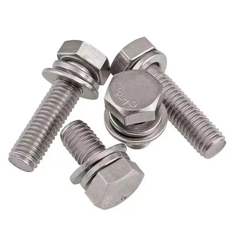 High Quality Bolt And Nuts Manufacturing Machine Leaf Spring Center Stainless Steel Bolt Hex Nut With Washer