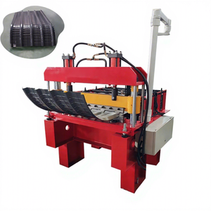 Machine de fabrication de tuiles de toit en arche - Mécanisme de pliage hydraulique - Machine de pliage à froid motorisée pour l'étanchéité des toitures - Product Image 1