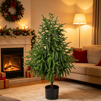 Pohon Natal Artifisial Realistis Berkualitas Tinggi Grosir, Pohon Pinus Hijau dalam Pot, Dekorasi Natal Dalam Ruangan, Dekorasi Rumah & Kantor untuk Liburan