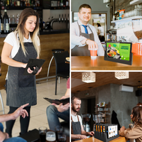 EM1099T Nueva Tablet POS Android NFC de 10.95 Pulgadas con WiFi 6 para Pedidos en Restaurantes, RK3576S de Doble Núcleo, 4GB de RAM con Base de Carga