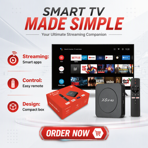 กล่องทีวีแอนดรอยด์ XS97 K2 BT 4K HDR H313 2GB/8GB 2.4G/5G WiFi IPTV <span class=keywords><strong>Miracast</strong></span> สำหรับการนำเสนอในสำนักงาน - Product Image 1