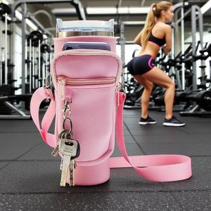 Sarung Botol Air Terisolasi dengan Logo Kustom, Tas Pembawa <span class=keywords><strong>Tumbler</strong></span>, Selongsong Gelas Neoprene, Tas Pembawa <span class=keywords><strong>Tumbler</strong></span> 40oz dengan Kantong Ponsel - Product Image 2