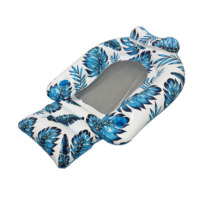 Chaise longue gonflable en PVC personnalisée avec filet, flotteur de piscine gonflable pour adultes, lit flottant gonflable pour piscine