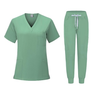 Women Scrub Set Short Sleeve Knitted Moisture Wicking Hospital Uniforms For Medical Professionals - Product Image 4