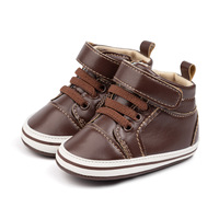 Nouvelles chaussures de sport pour bébé de 0 à 1 an, printemps et automne, semelle souple en PU, chaussures décontractées à tige haute pour bébé