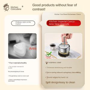 Molde Redondo de Acero Inoxidable 304 de Grado Alimenticio para Niños, para Platos Fríos, Pasteles, <span class=keywords><strong>Sushi</strong></span>, Hamburguesas y Bolas de Arroz - Product Image 1