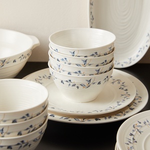 2025 Lanxin estilo fresco vajilla de cerámica moderna Simple elegante cuencos de sopa <span class=keywords><strong>y</strong></span> <span class=keywords><strong>platos</strong></span> para fiestas fábrica al por mayor - Product Image 4