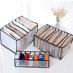 Underwear Organizer <b>Boxes</b> Wardrobe <b>Drawer</b> Divider Clothes <b>Storage</b> Box for Folding Panty Scarfs Socks Bra Clothes Organize - Product Image 3