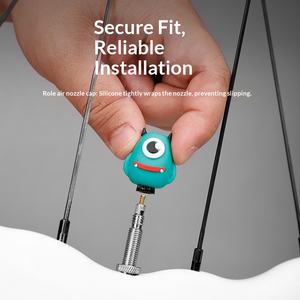 Capuchon de valve de vélo en PVC étanche avec design personnalisé pour la décoration de vélo de route - Portable et facile à installer - Équipement de cyclisme - Product Image 2