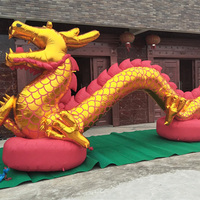 Modèle de dragon gonflable doré, décoration de dragon gonflable pour l'extérieur, modèle gonflable personnalisé pour les événements et les expositions
