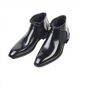 Botas Chelsea de Piel Sintética para Hombre, Antideslizantes, Estilo Chukka de Invierno, Punta Redonda, Logotipo Bordado - Product Image 3