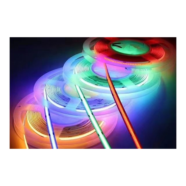 Cob Strip Light 12v 24v Flexible Led Cob Light Strip 528 320 384 Cct Warm White Cold White Car Strip Light Waterproof
