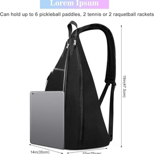 กระเป๋าใส่ไม้ปิงปองสำหรับผู้ชายและผู้หญิง กระเป๋าเป้สะพายหลังแบบกลับด้านได้ สำหรับเดินทาง ออกกำลังกาย เล่นเทนนิส แบดมินตัน - Product Image 5