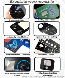 Usine d'impression d'écran Sik finition mate brillante PC <span class=keywords><strong>Lexan</strong></span> autocollants étiquette autocollants adhésifs superposition graphique en <span class=keywords><strong>Polycarbonate</strong></span> - Product Image 4