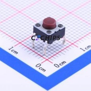 EVQPAE05R Tactile Switch Through hole Component (THT)-4P,6x6mm Switch Single Pole Single Throw Round Button 1.6N Through Hole - Product Image 1