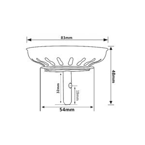 Bouchon d'évier de cuisine 83mm SS304 filtre de vidange d'évier Satin argent et doré bouchon de panier Anti-colmatage panier collecte des déchets boîte de panier - Product Image 6