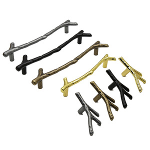 Cross-border Creative Branch-handle Dinner Plate Tree-branch-shaped Handle Modern Minimalist Drawer Cabinet <strong>Door</strong> Pull Zinc Alloy - Product Image 1