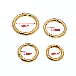 Móc khóa tròn bằng kim loại có sẵn, <span class=keywords><strong>25mm</strong></span>, hợp kim kẽm, vòng tròn chữ O, móc khóa tự làm, móc khóa túi xách, móc khóa kim loại - Product Image 1
