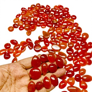 Carnelian naturel de haute qualité, cabochon ovale lâche, poli à la main, dos plat et lisse, certifié par un tiers, taille personnalisable FAIJAN - Product Image 1