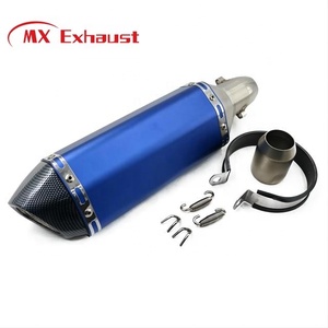Haute qualité universel en acier inoxydable + moteur de vélo en Fiber de carbone 600cc silencieux moto pour systèmes d'échappement - Product Image 1