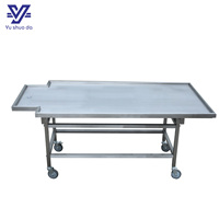 Vente chaude Équipement d'autopsie hospitalier Chariots de morgue personnalisables en acier inoxydable 304 avec une capacité de charge de 150 kg pour les funérailles