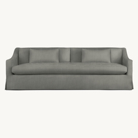 Meubles de salon modernes canapé en tissu belge classique avec bras incliné canapé banquette couverte pour villa hall appartement