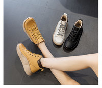 Nuovi Arrivi: Stivaletti da Donna in Vera Pelle, Tacco Alto, Pelle Bovina a Grana Piena, Platform con Lacci, Scarpe Casual da Passeggio OEM