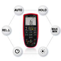 Multimètre numérique à pavé tactile V&A VA90B-4 True RMS, auto-étalonnage, rechargeable par USB, étanche, mesure précise de la fréquence, CAT IV