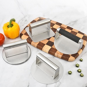 Alat Penekan Daging Hamburger Anti Lengket Ramah Lingkungan dari Baja Tahan Karat, Dioperasikan Manual untuk Penggunaan Dapur Rumah Tangga - Product Image 2