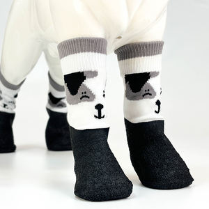 थोक वाटरप्रूफ बुनाई कुत्ते को कपास पालतू जानवरों के मोजे-विरोधी पर्ची पैर की मालिश पालतू जानवरों के जूते - Product Image 3