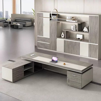 Bureau Exécutif Moderne Haut de Gamme en L, Luxueux, pour Dirigeant, Manager ou Superviseur
