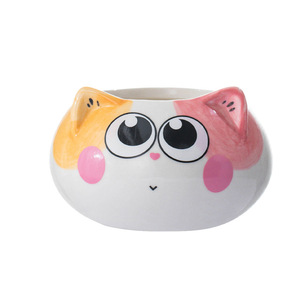 Maceta <span class=keywords><strong>de</strong></span> Cerámica con Diseño <span class=keywords><strong>de</strong></span> Animal <span class=keywords><strong>de</strong></span> Dibujos Animados, Estilo Nórdico Europeo, Simple, Creativa, Transpirable, Pequeña, para Oficina o Escritorio - Product Image 3