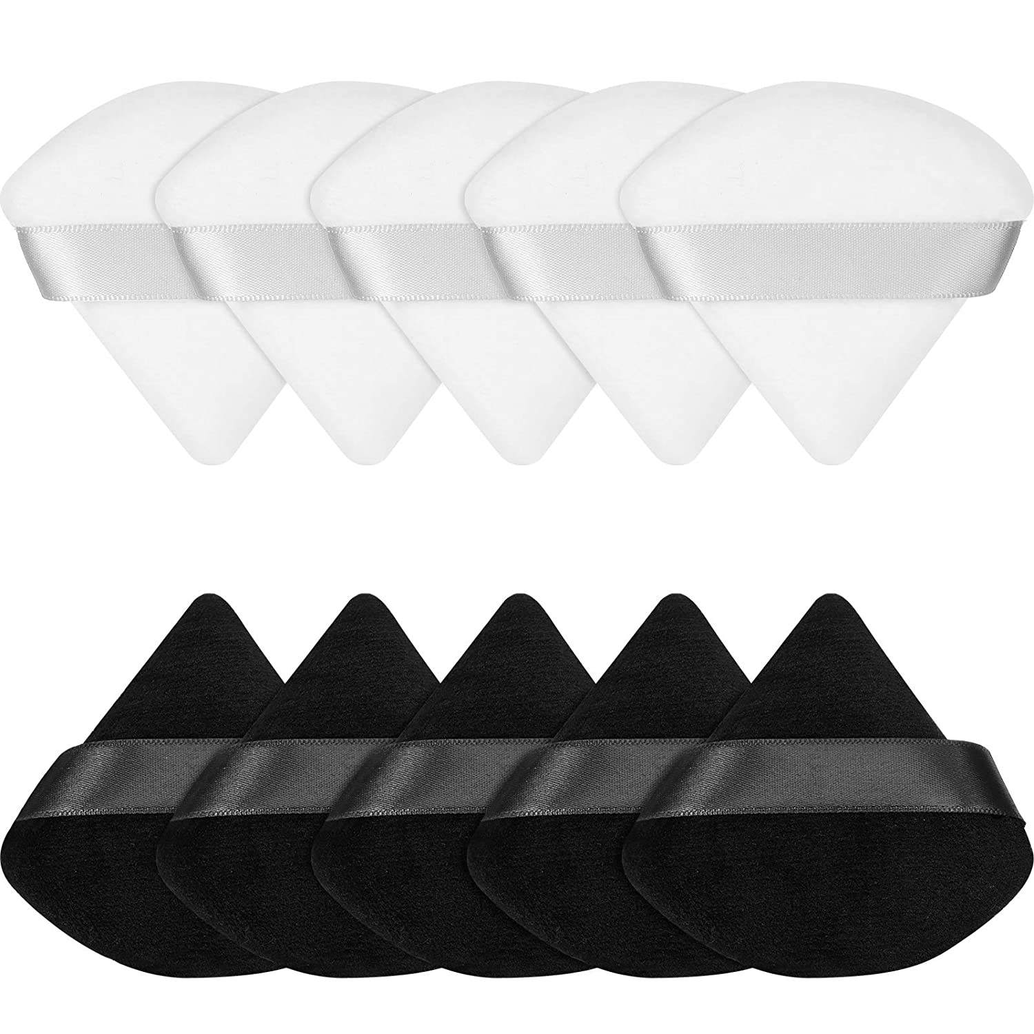 White Black Face Triangle Soft Makeup Pure Powder Puff Body Powder Puff Makeup Tool 