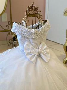 2024 nuovo vestito <span class=keywords><strong>bianco</strong></span> della ragazza del fiore della ragazza vestito trascinante della ragazza del pianoforte <span class=keywords><strong>Costume</strong></span> di compleanno per il vestito di Tulle di nozze Tutu - Product Image 6