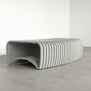 Banc à lattes en aluminium moderne sans dossier <span class=keywords><strong>de</strong></span> qualité commerciale, mobilier d'<span class=keywords><strong>extérieur</strong></span> pour hôtels et projets hôteliers - Product Image 6