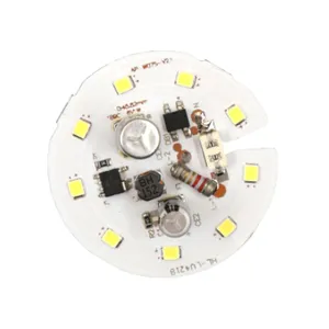 Dob Fábrica Alta Lumen Led Bulbo Módulo Chip Board Pcb 5w 7w 9w 12w 15w 18w DC Saco de Bulbo 1280 24v Quente Branco Led Placa de Alumínio