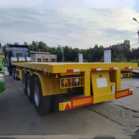 Semi-remorque plateau porte-conteneurs 3 essieux de 40 pieds, haute qualité, fabriquée en Chine, pour le transport de conteneurs 20 pieds et 40 pieds
