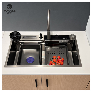 อ่างล้างจานสแตนเลสสีดำดีไซน์ใหม่สำหรับห้องครัวห้องน้ำอ่างล้างจาน - Product Image 6